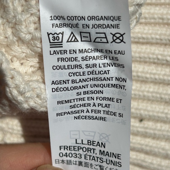 NWT LL BEAN sM 💯organic cotton cable knit sweater Super soft-BEAN quality! - Picture 5 of 7